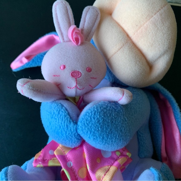 Disney Fisher Price Baby Eeyore Plush Toy Rattle Satin Blanket Ears 2004 - Picture 8 of 13